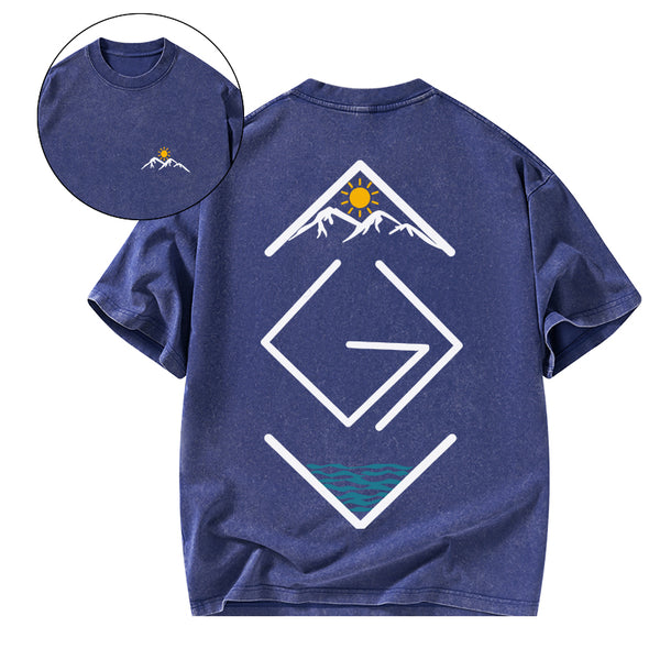 GC-WTSA1161 God is greater than the highs and lows christ Christian Washed T-Shirtt