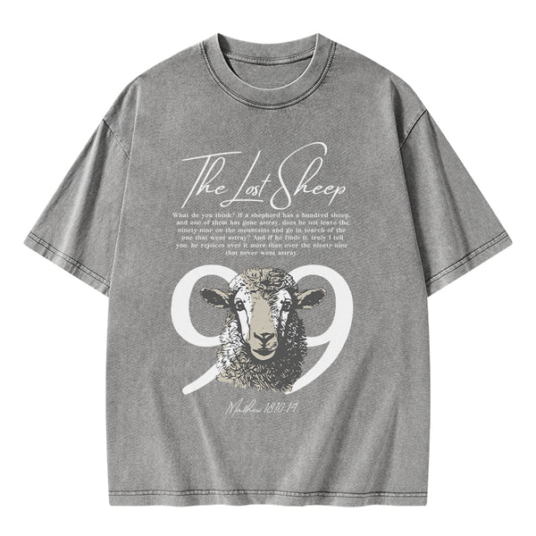 GC-WTSA1191 The Lost Sheep Christian Washed T-Shirt