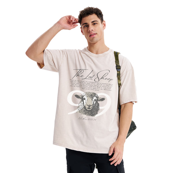 GC-WTSA1191 The Lost Sheep Christian Washed T-Shirt