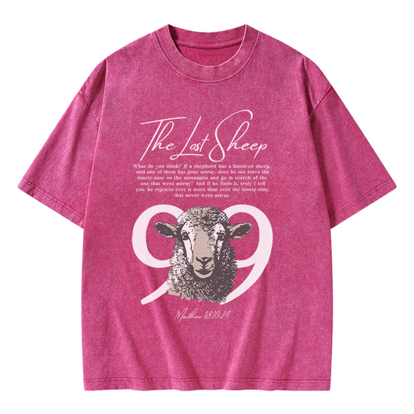 GC-WTSA1191 The Lost Sheep Christian Washed T-Shirt