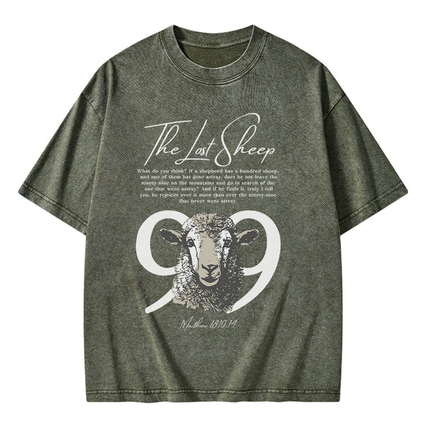 GC-WTSA1191 The Lost Sheep Christian Washed T-Shirt