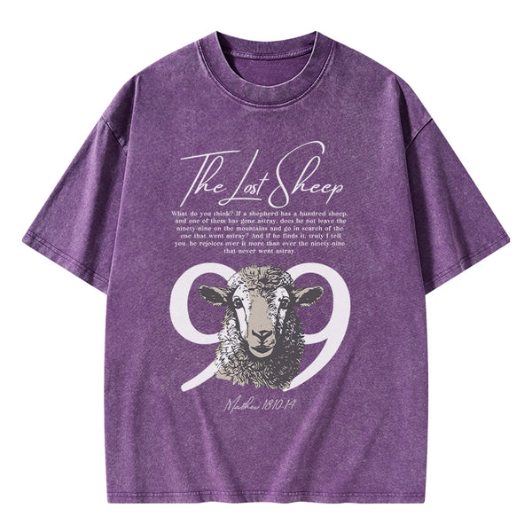 GC-WTSA1191 The Lost Sheep Christian Washed T-Shirt