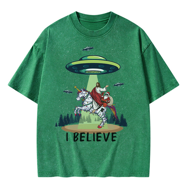 GC-WTSA1218 I Believe Christian Washed T-Shirt