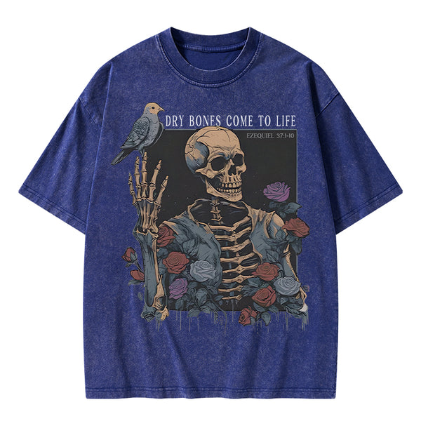 Dry Bones Come To Life Christian Washed T-Shirt