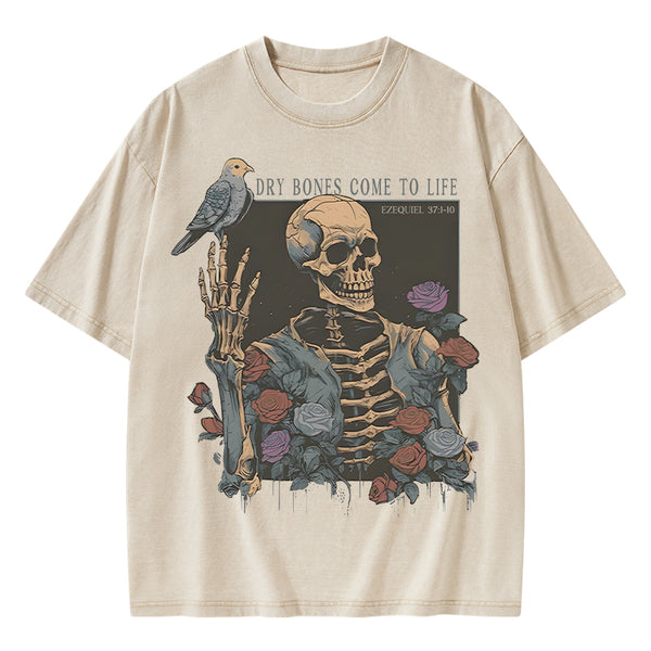 Dry Bones Come To Life Christian Washed T-Shirt