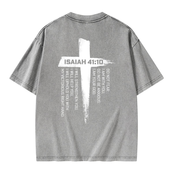 Isaiah 41 Christian Washed T-Shirt