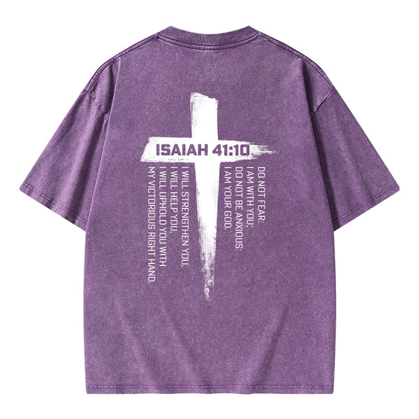 Isaiah 41 Christian Washed T-Shirt