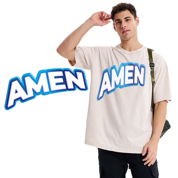 GC-WTSA1364 Amen Christian Washed T-Shirt
