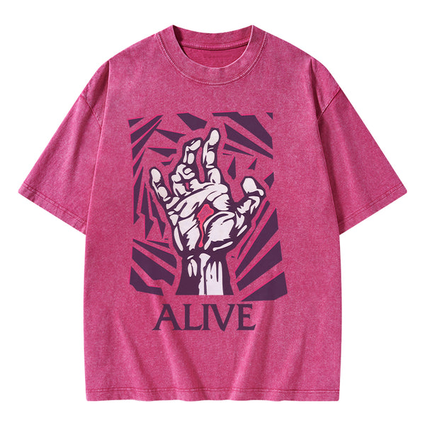 GC-WTSA1379 Alive Christian Washed T-Shirt