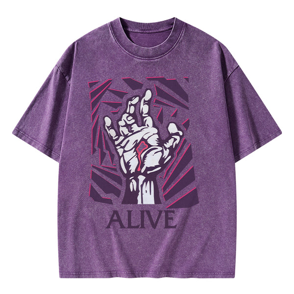 GC-WTSA1379 Alive Christian Washed T-Shirt