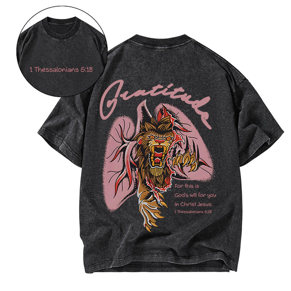 Gratitude Brandon Lake Christian Washed T-Shirt