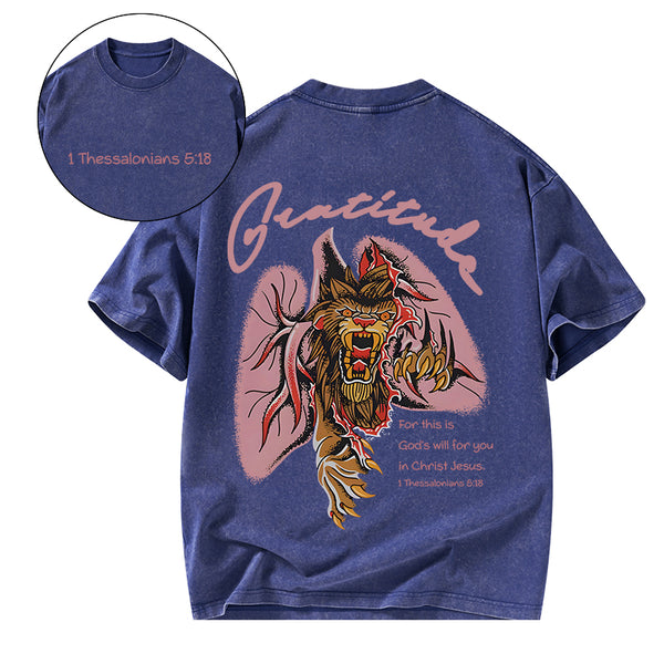 Gratitude Brandon Lake Christian Washed T-Shirt