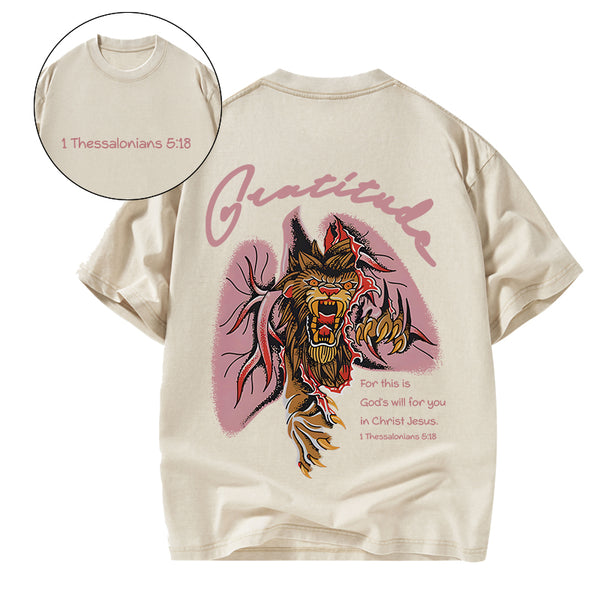 Gratitude Brandon Lake Christian Washed T-Shirt