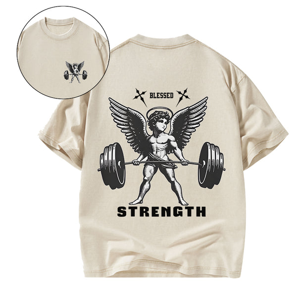 GC-WTSA1467 Strength Christian Washed T-Shirt