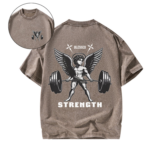 GC-WTSA1467 Strength Christian Washed T-Shirt