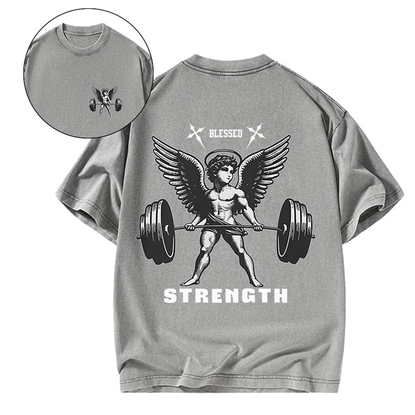 GC-WTSA1467 Strength Christian Washed T-Shirt