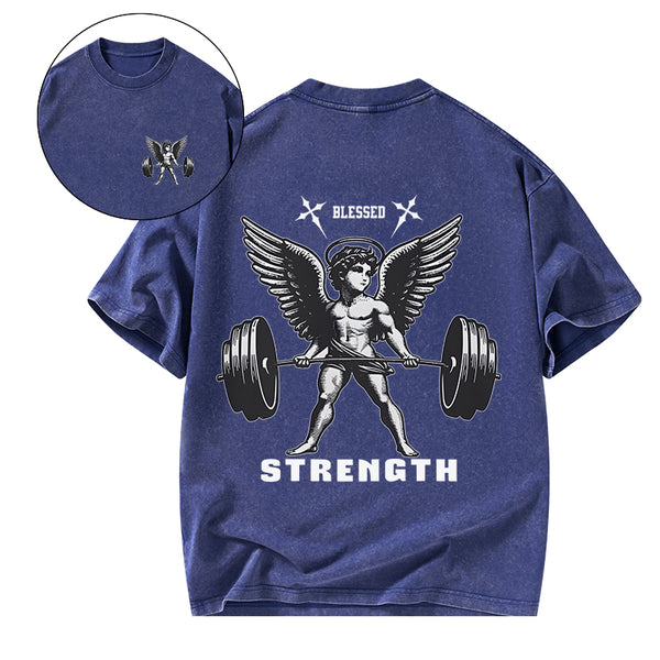 GC-WTSA1467 Strength Christian Washed T-Shirt