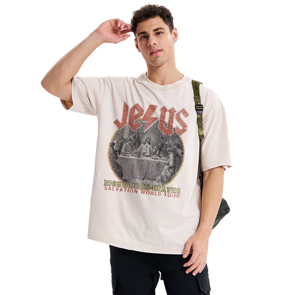 Highway To Heavem Christian Washed T-Shirt