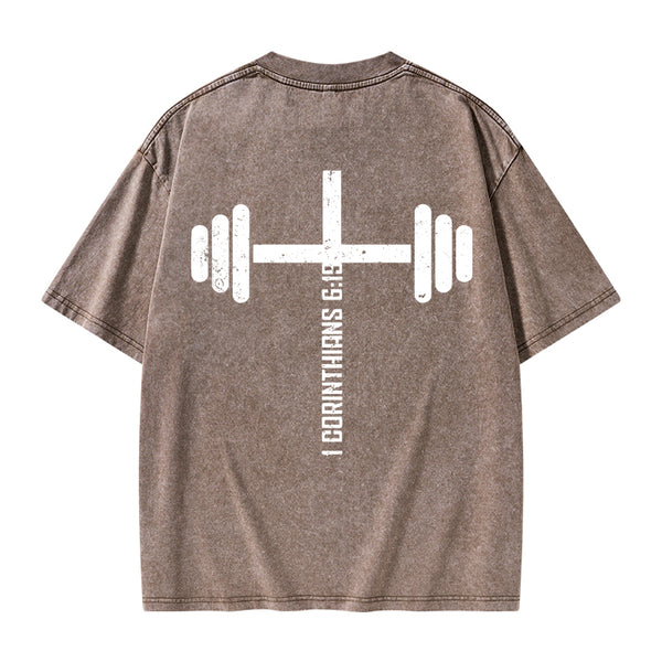 GC-WTSA1491 Christian Fitness Corinthians Christian Washed T-Shirt