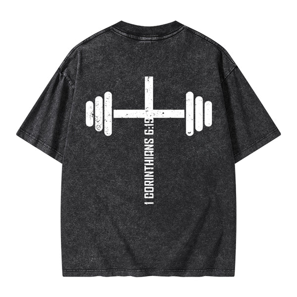 GC-WTSA1491 Christian Fitness Corinthians Christian Washed T-Shirt