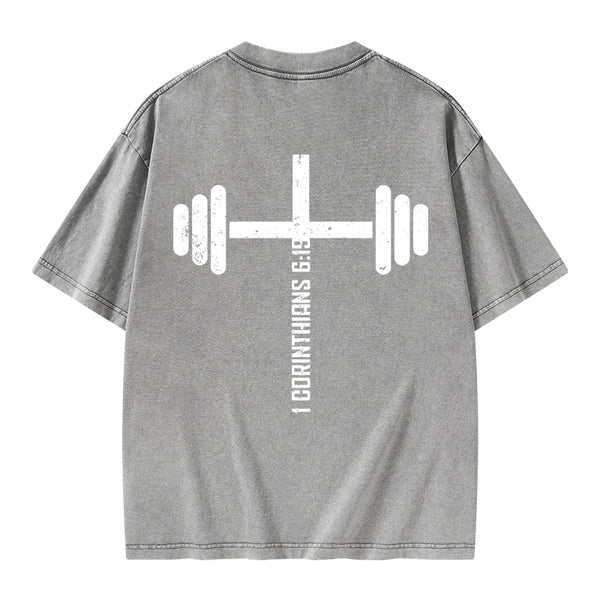 GC-WTSA1491 Christian Fitness Corinthians Christian Washed T-Shirt