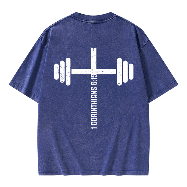 GC-WTSA1491 Christian Fitness Corinthians Christian Washed T-Shirt