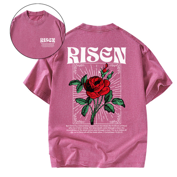 GC-WTSA1530 Risen Christian Washed T-Shirt
