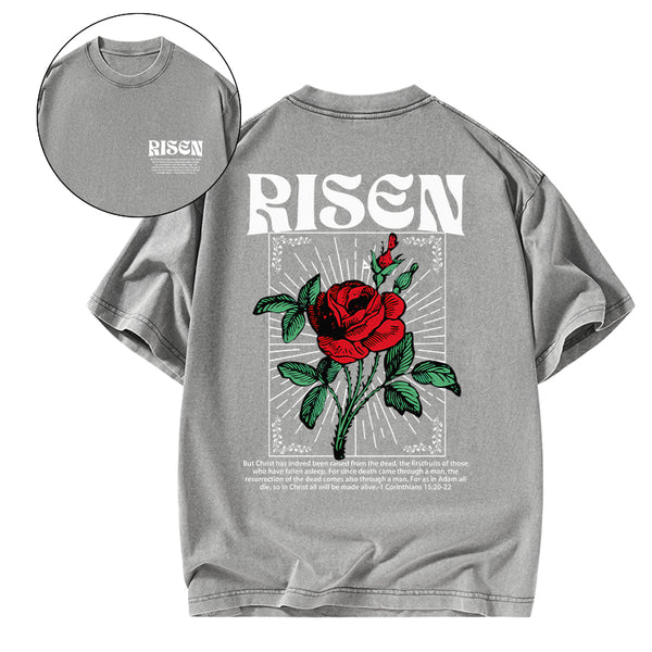 GC-WTSA1530 Risen Christian Washed T-Shirt