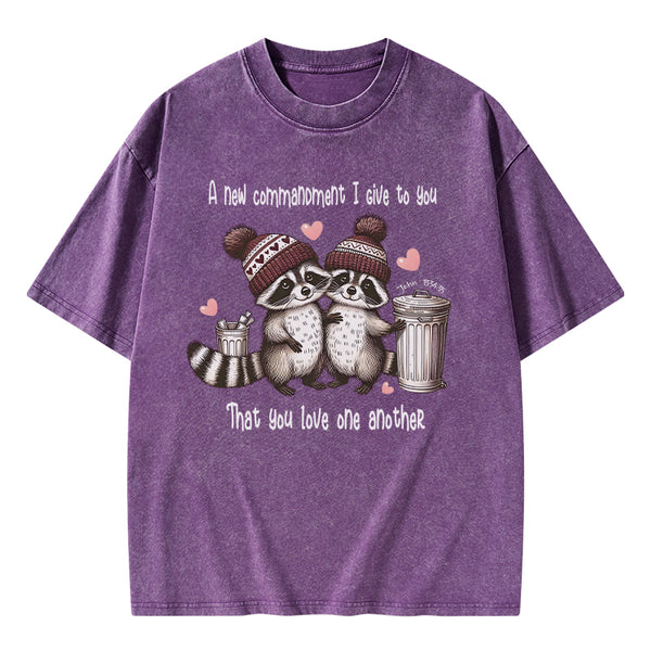 GC-WTSA1545 You Love One Another Christian Washed T-Shirt