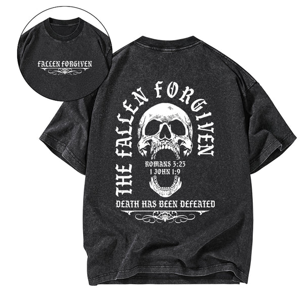 GC-WTSA1593 The Fallen Forgiven Christian Washed T-Shirt