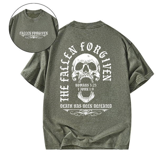 GC-WTSA1593 The Fallen Forgiven Christian Washed T-Shirt