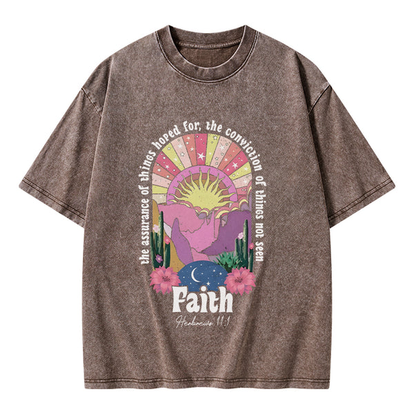 GC-WTSA1597 The Assurance Of Things Hoped For Christian Washed T-Shirt