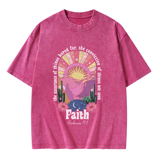 GC-WTSA1597 The Assurance Of Things Hoped For Christian Washed T-Shirt