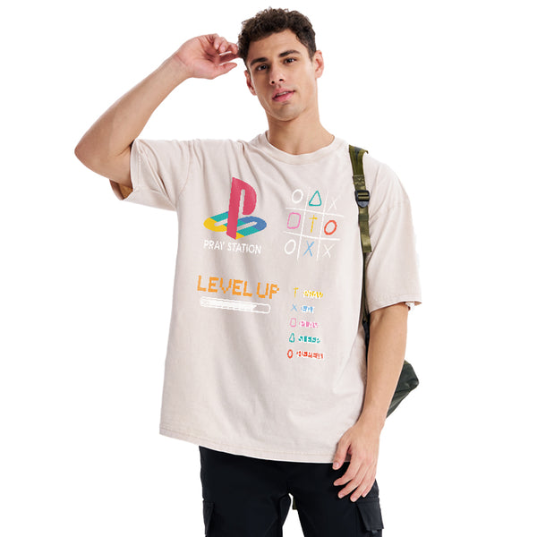 Pray Station Christian Washed T-Shirt