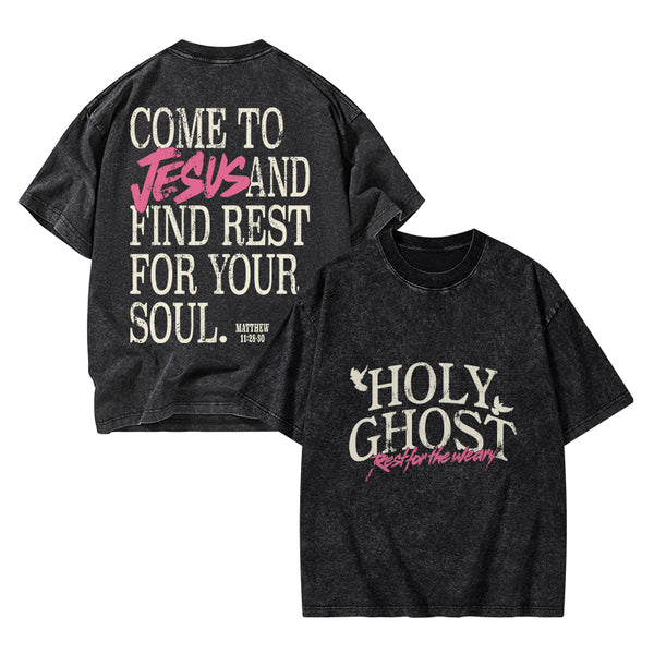 Holy Ghost Christian Washed T-Shirt