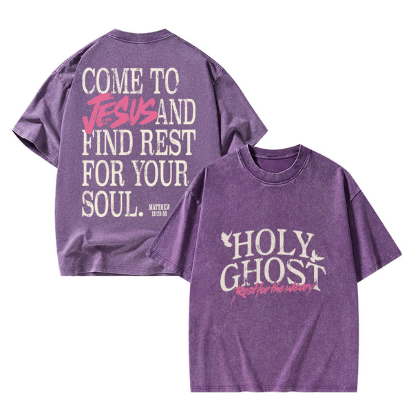 Holy Ghost Christian Washed T-Shirt