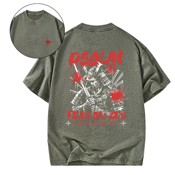 Fear No Evil Christian Washed T-Shirt