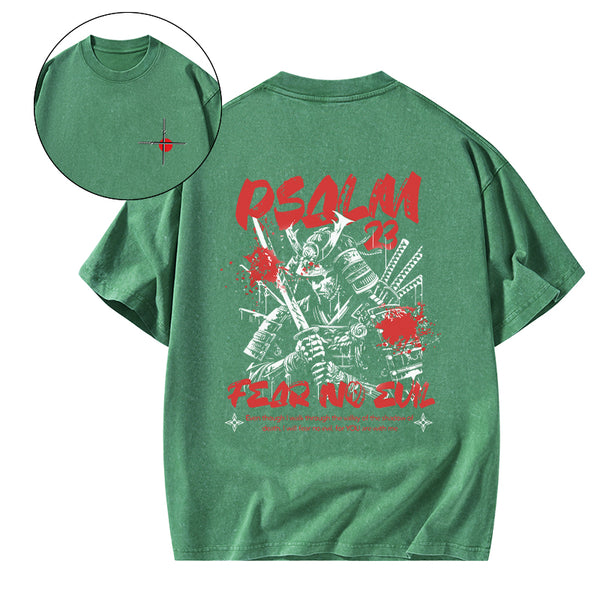 Fear No Evil Christian Washed T-Shirt