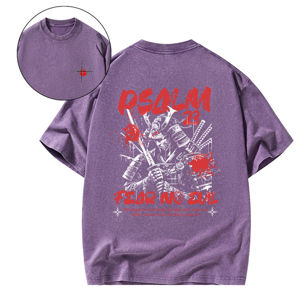 Fear No Evil Christian Washed T-Shirt