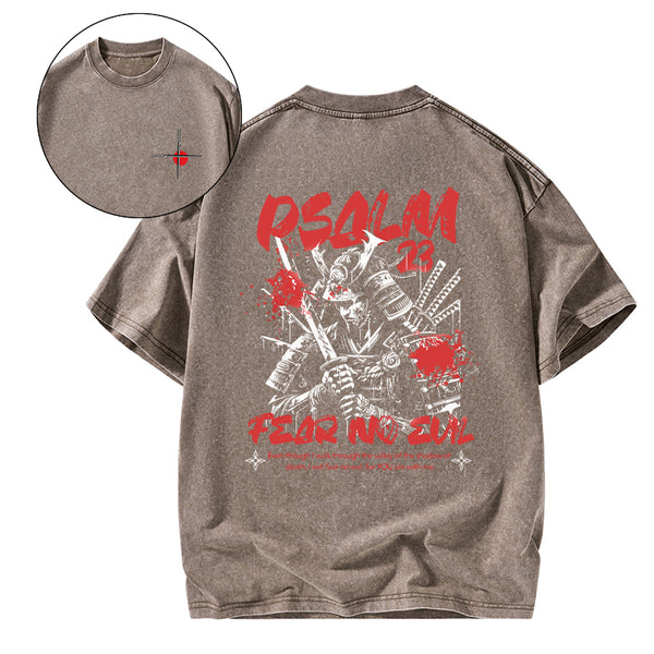 Fear No Evil Christian Washed T-Shirt