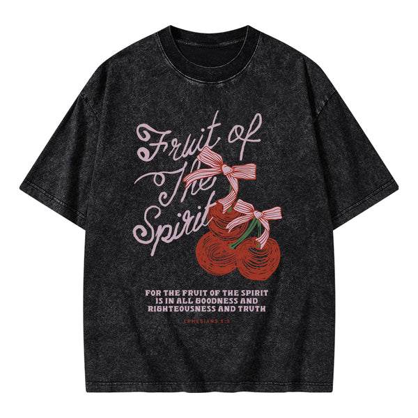 GC-WTSA1663 Fruit Of The Spirit Christian Washed T-Shirt
