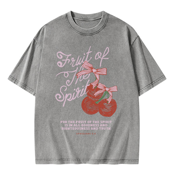 GC-WTSA1663 Fruit Of The Spirit Christian Washed T-Shirt