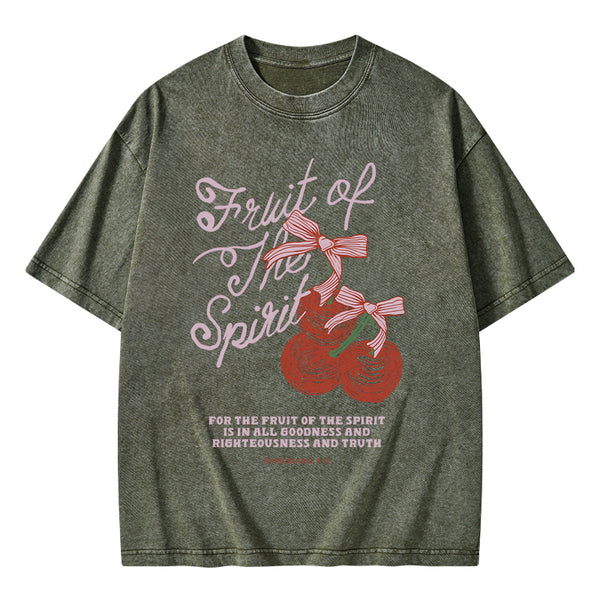 GC-WTSA1663 Fruit Of The Spirit Christian Washed T-Shirt