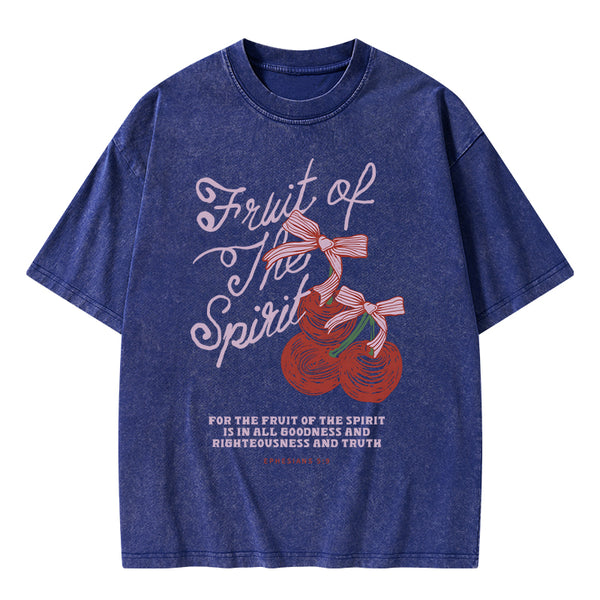 GC-WTSA1663 Fruit Of The Spirit Christian Washed T-Shirt