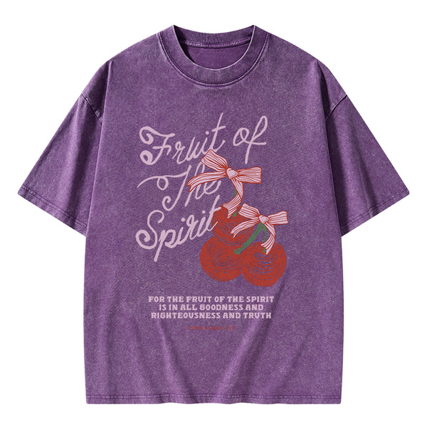 GC-WTSA1663 Fruit Of The Spirit Christian Washed T-Shirt