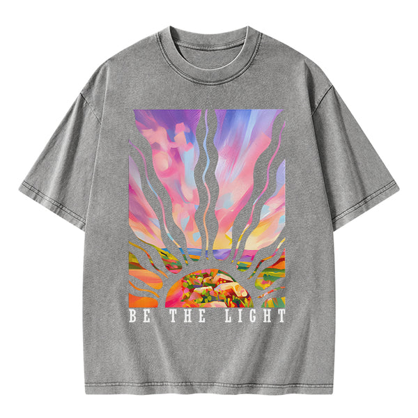 GC-WTSA1700 Be The Light Christian Washed T-Shirt