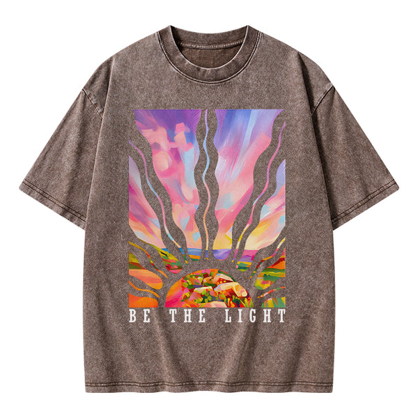 GC-WTSA1700 Be The Light Christian Washed T-Shirt