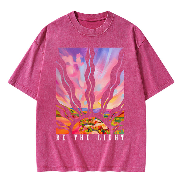 GC-WTSA1700 Be The Light Christian Washed T-Shirt