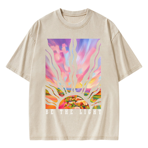GC-WTSA1700 Be The Light Christian Washed T-Shirt