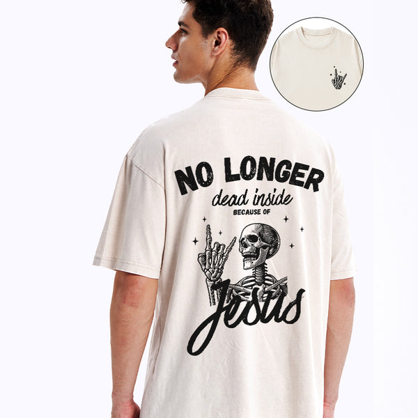 GC-WTSA1715 No Longer Dead Inside Christian Washed T-Shirt